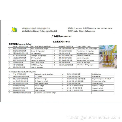 Gélule de vitamine D3 2000IU